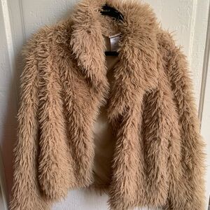 Little Lass Faux Fur Shaggy Coat XXL